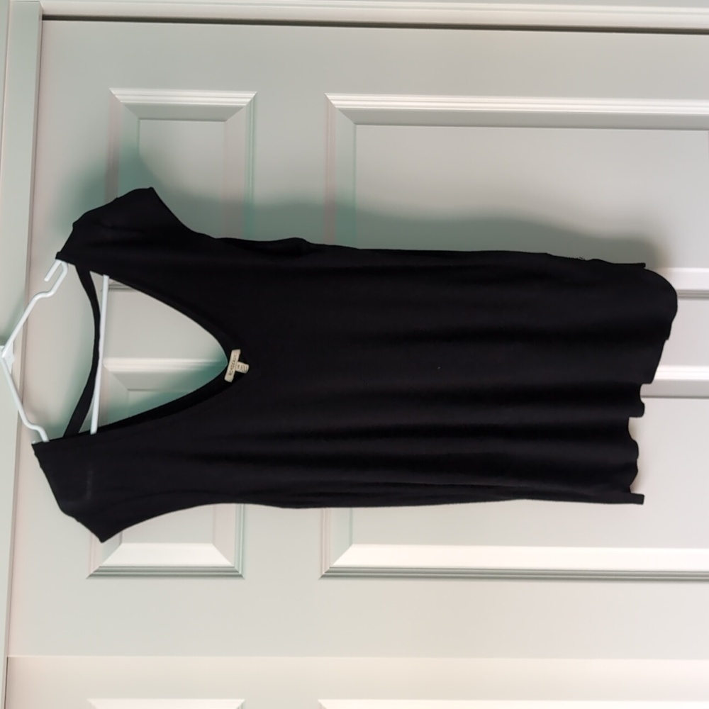 Anthropologie Bordeaux Black Tunic tank